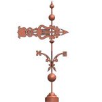 Mellom Custom Copper Weathervane Lightning Protection