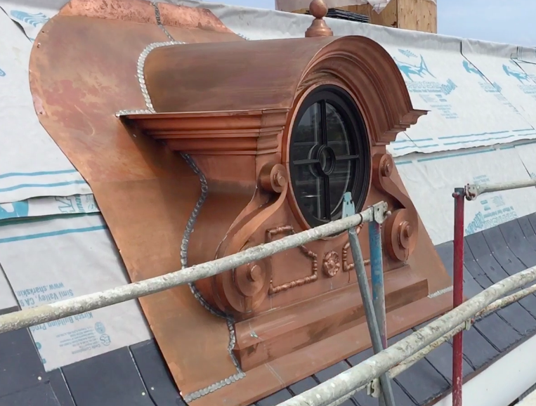 Copper Dormer Installation Window Functional
