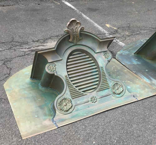 Michelle Dormers with Green Patina and Protective Lacquer Michelle Dormers Louver Green Patina