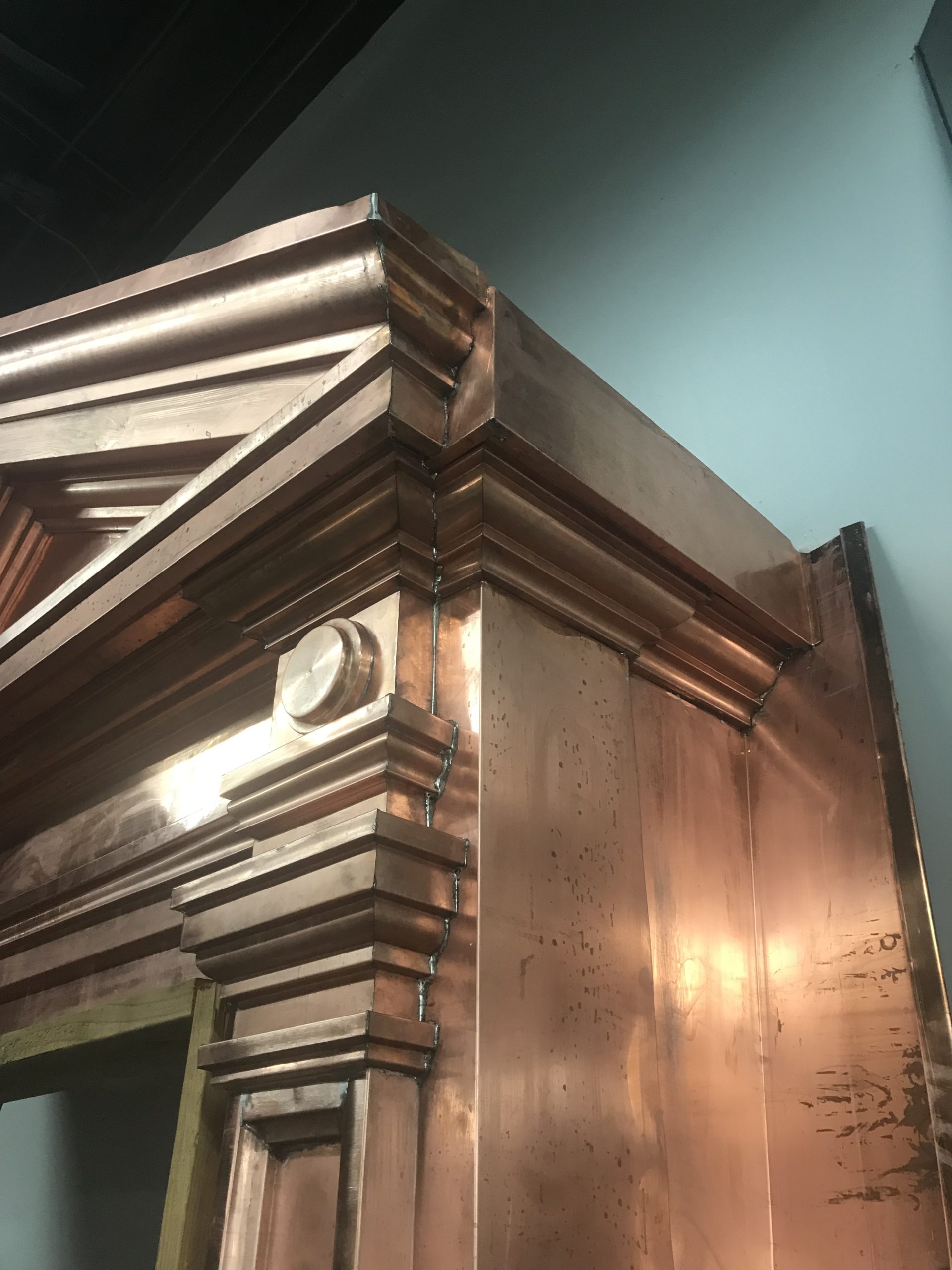 Copper dormer architectural detail