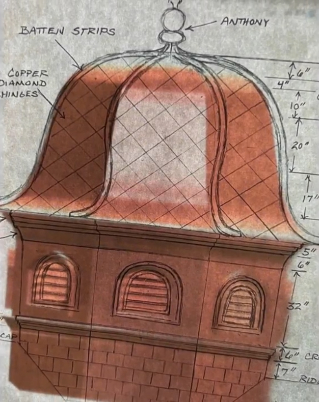 Custom Cupola Artistic Drawing