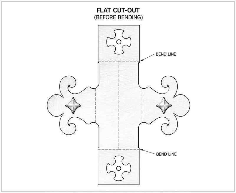 Water Jet Flat Cut Drawing