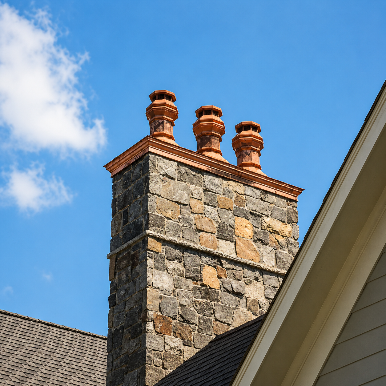 Custom Copper Chimney Cap