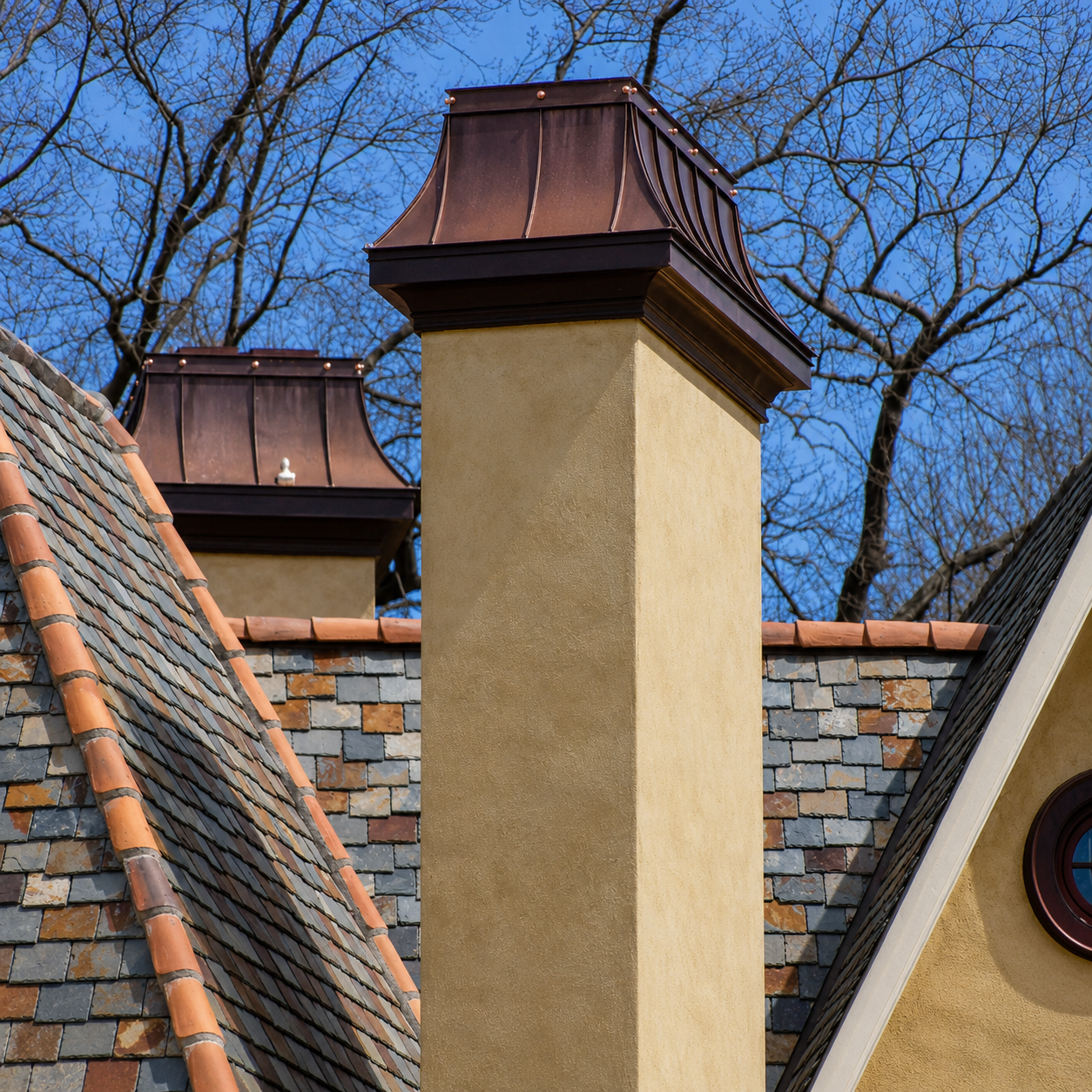 Custom Copper Chimney Cap
